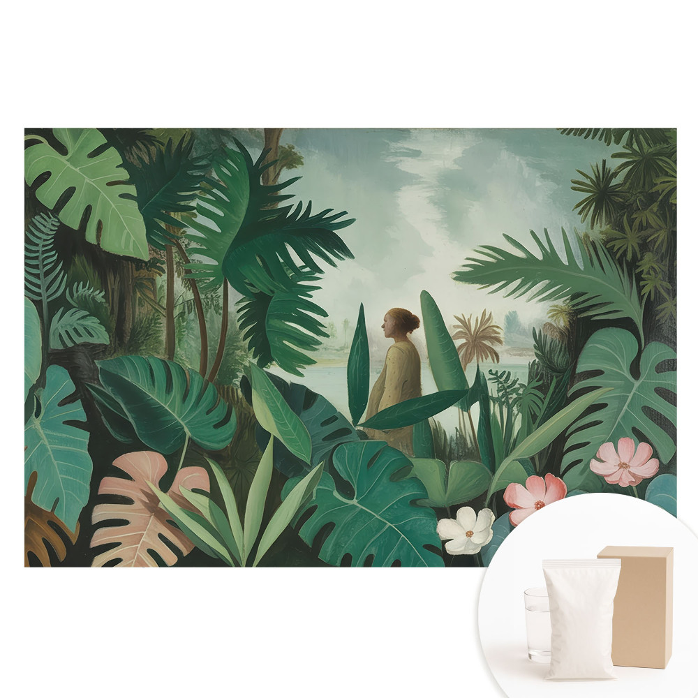 Fototapeta z nadrukiem na flizelinie Tropikalna sceneria roślinna harmonia