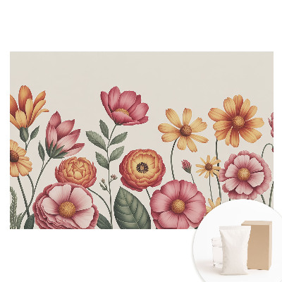 Fototapeta flizelinowa z nadrukiem Kwiatowa elegancja klasyczny styl harmonia