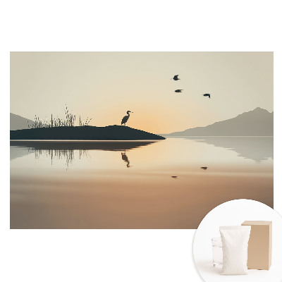 Fototapeta flizelinowa z nadrukiem Spokojny poranek nad jeziorem