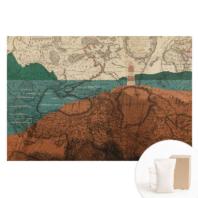 Tapeta fotograficzna na flizelinie Stara mapa z barwami