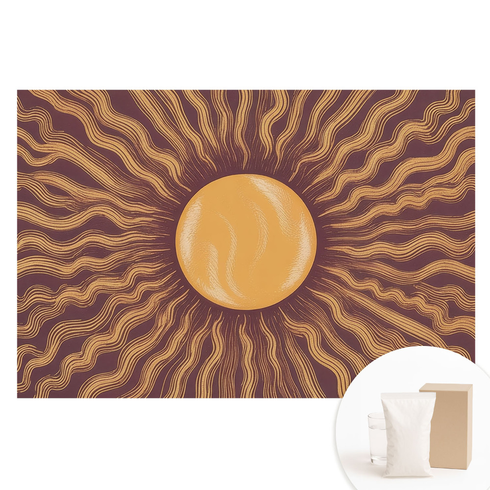 Fototapeta na flizelinie Energetyczna kompozycja słońca i fal