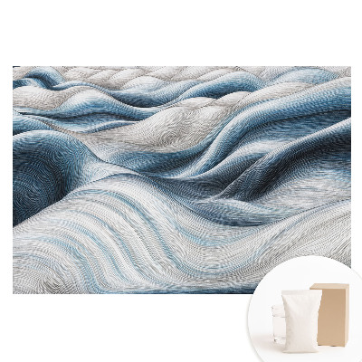 Fototapeta z nadrukiem na flizelinie Falujące miękkie linie w odcieniach niebieskiego