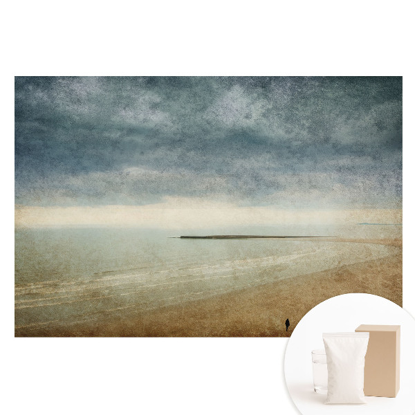 Tapeta fotograficzna flizelinowa Wybrzeże o zachodzie styl retro nastrojowy