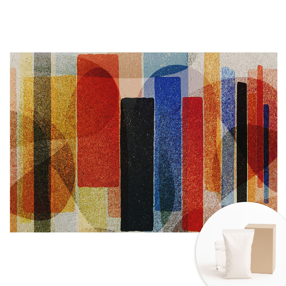 Fototapeta flizelinowa z nadrukiem Kolorowe geometryczne figury w abstrakcyjnym stylu