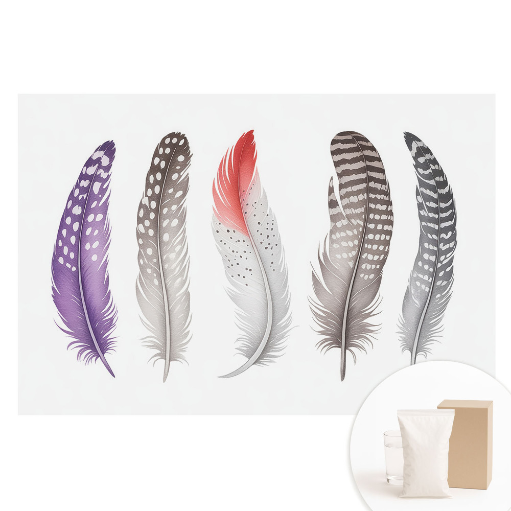 Fototapeta flizelinowa Kolorowe pióra w nowoczesnym stylu