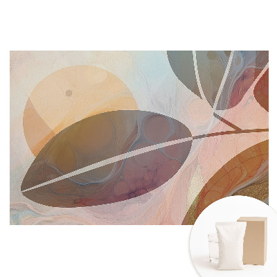 Fototapeta flizelinowa Abstrakcyjne liście i kręgi