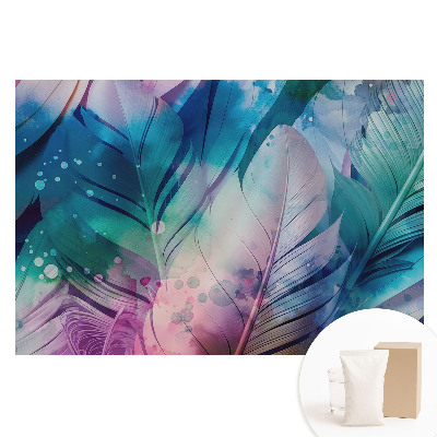 Tapeta fotograficzna na flizelinie Kolorowe pióra nowoczesny wzór harmonijny