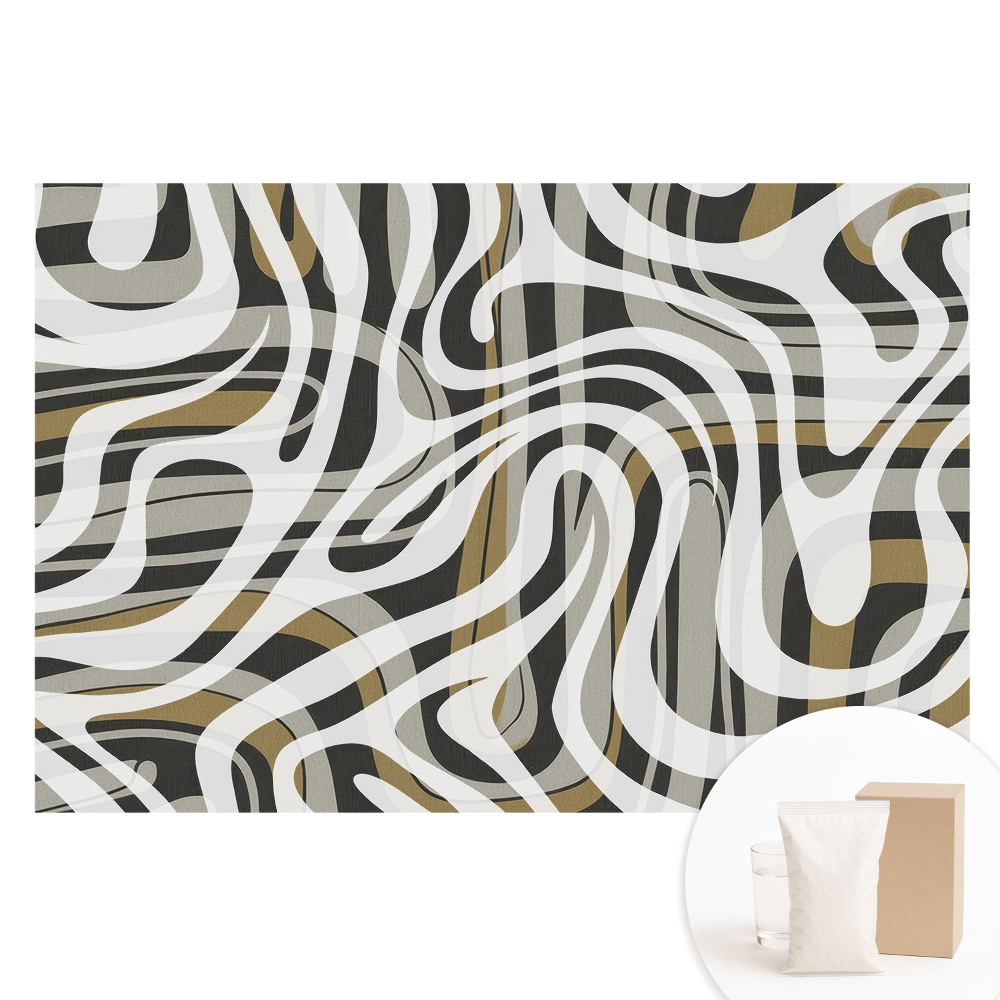 Fototapeta na flizelinie Wyraziste linie ciepłe odcienie abstrakcja