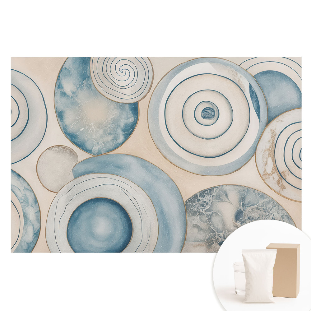 Flizelinowa fototapeta niebieskie spirale nowoczesna abstrakcja