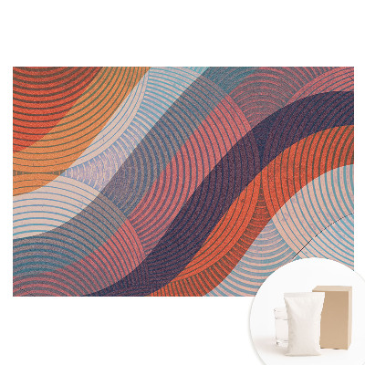 Fototapeta na flizelinie Kolorowe falowane linie abstrakcja