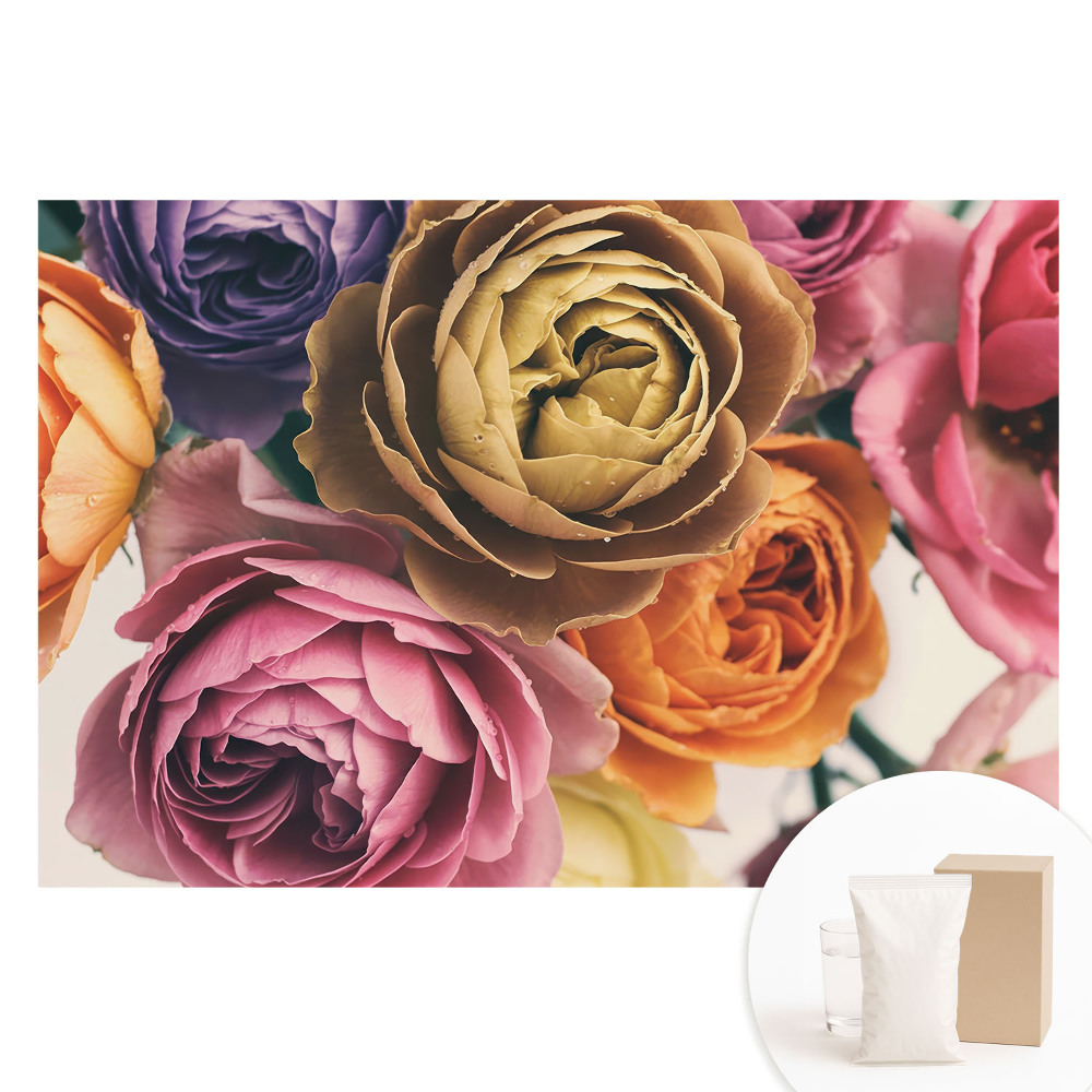 Tapeta fotograficzna na flizelinie Kwiaty w naturalnych barwach