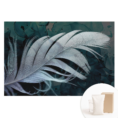 Fototapeta flizelinowa Delikatne pióro na abstrakcyjnym tle