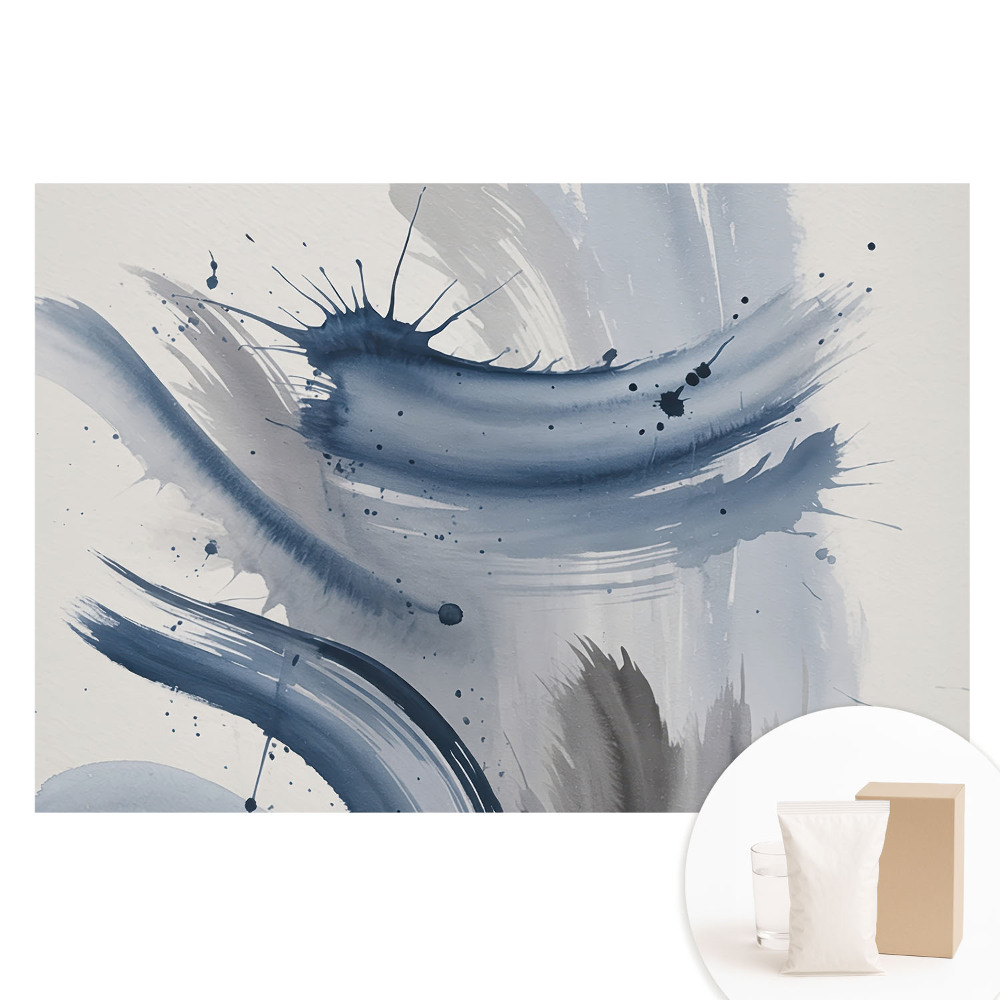 Fototapeta na flizelinie Niebieskie abstrakcyjne pociągnięcia pędzla