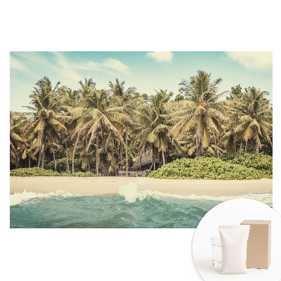 Fototapeta z nadrukiem na flizelinie Tropikalny raj pełen palm i błękitu