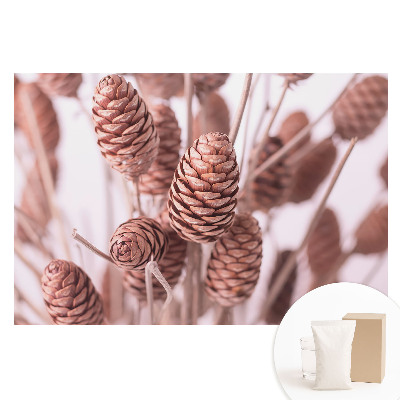 Tapeta fotograficzna flizelinowa Sosnowe szyszki w rustykalnym stylu