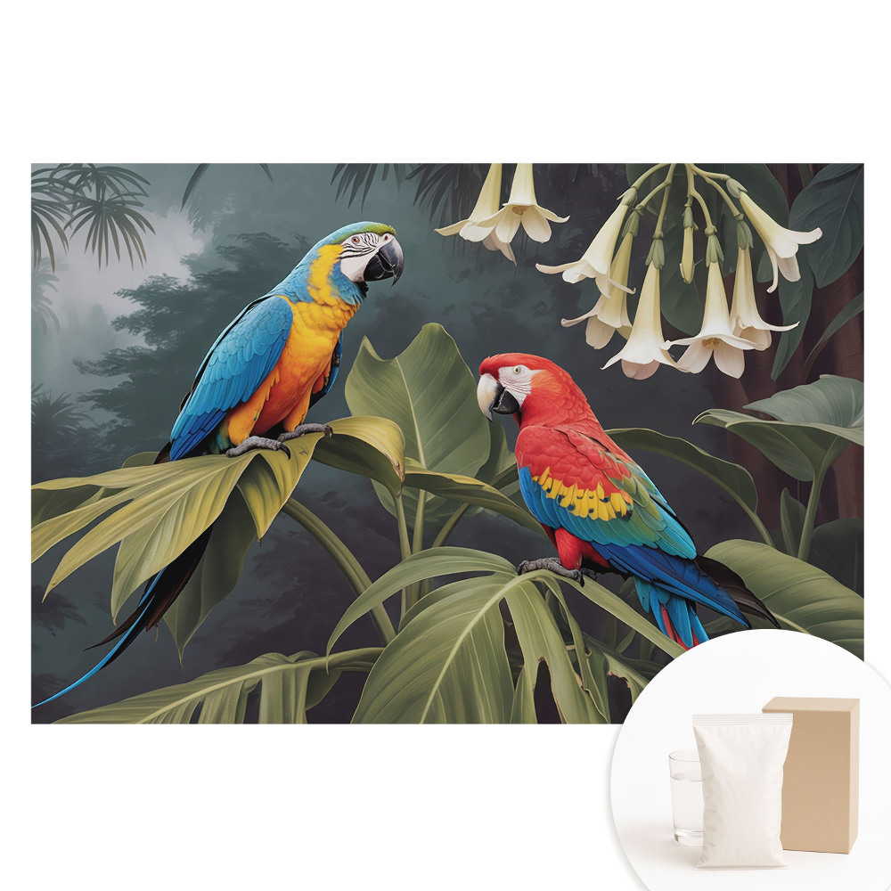 Fototapeta na flizelinie Tropikalne papugi egzotyka barw