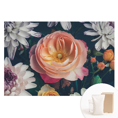 Tapeta fotograficzna na flizelinie Kwiaty w klasycznym stylu o stonowanej kompozycji