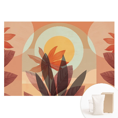 Fototapeta na flizelinie Florystyczna abstrakcja symetria ciepło