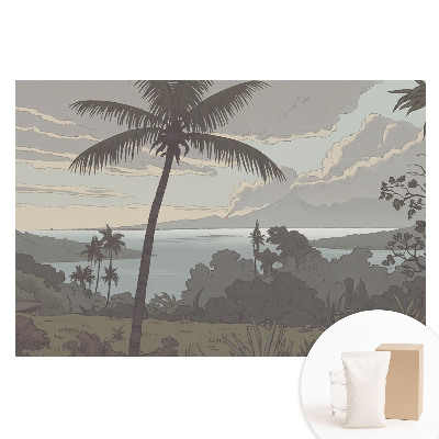 Fototapeta flizelinowa z nadrukiem Spokojne palmy nad morzem