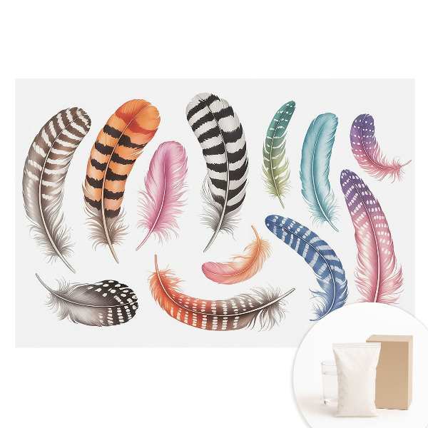 Fototapeta na flizelinie Kolorowe pióra nowoczesny design