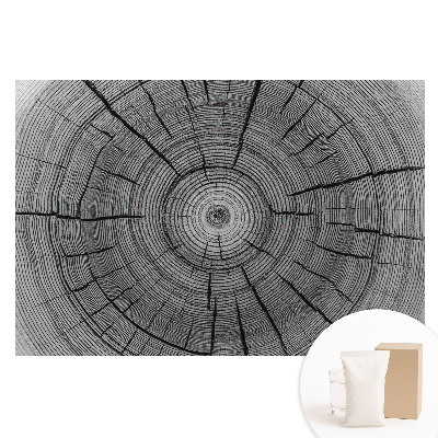 Fototapeta flizelinowa z nadrukiem Drewniane kręgi symetryczna kompozycja