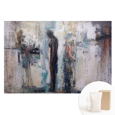 Fototapeta z nadrukiem na flizelinie Abstrakcyjna sylwetka w stonowanych barwach