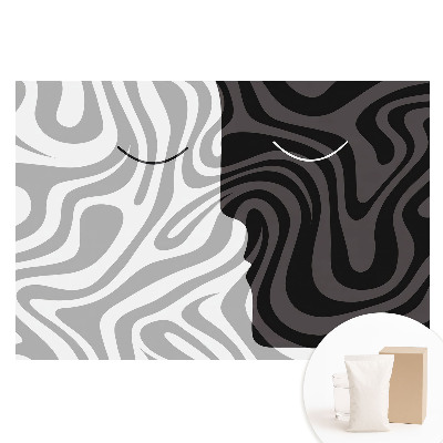 Tapeta fotograficzna flizelinowa Kontrastujący abstrakcyjny wzór twarzy