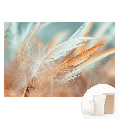 Fototapeta flizelinowa z nadrukiem Pastelowe pióra w harmonii