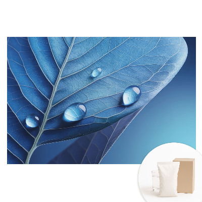 Tapeta fotograficzna na flizelinie Abstrakcyjny liść z kroplami wody