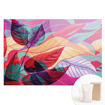 Tapeta fotograficzna flizelinowa Kolorowe liście w abstrakcyjnym stylu