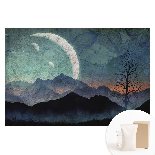 Tapeta fotograficzna na flizelinie Tajemnicze góry i księżyce