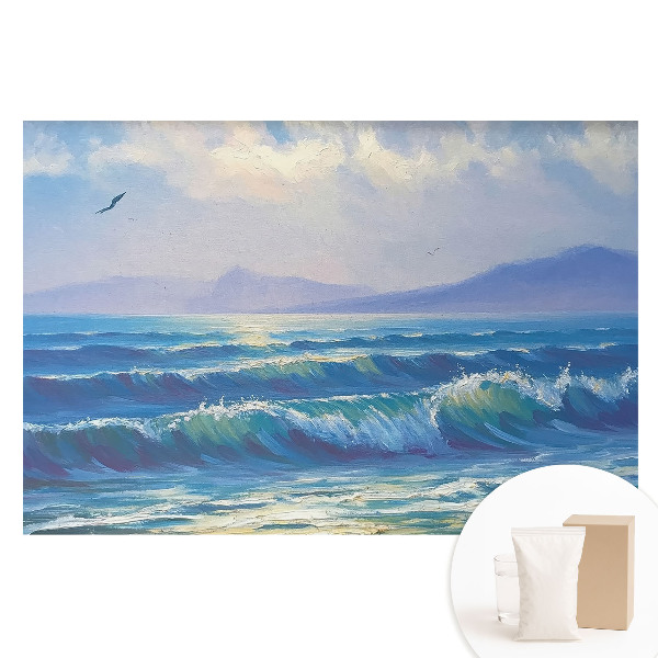 Duża fototapeta na ścianę Oceaniczna harmonia fale góry