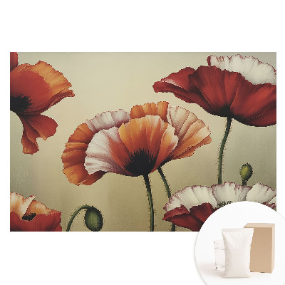 Tapeta fotograficzna na flizelinie Kwiaty maków w klasycznym stylu