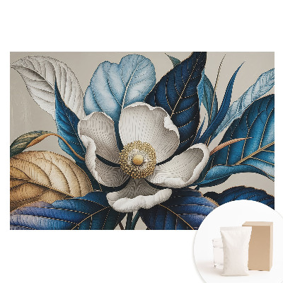 Tapeta fotograficzna flizelinowa Kwiaty i liście w stylu nowoczesnym