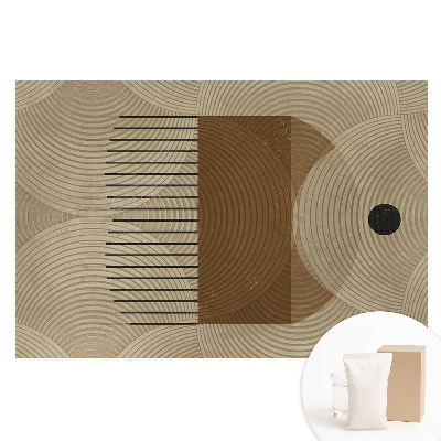 Tapeta fotograficzna na flizelinie Geometryczne okręgi i linie w ciepłych odcieniach