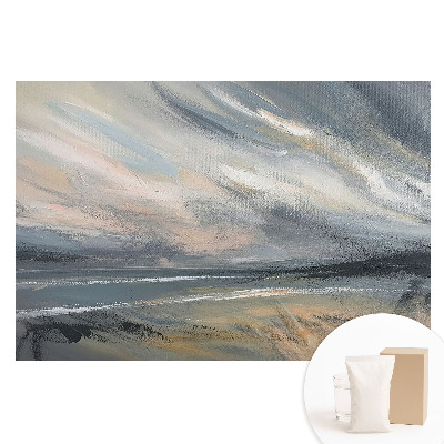 Tapeta fotograficzna flizelinowa Abstrakcyjny pejzaż w dynamicznych szarościach