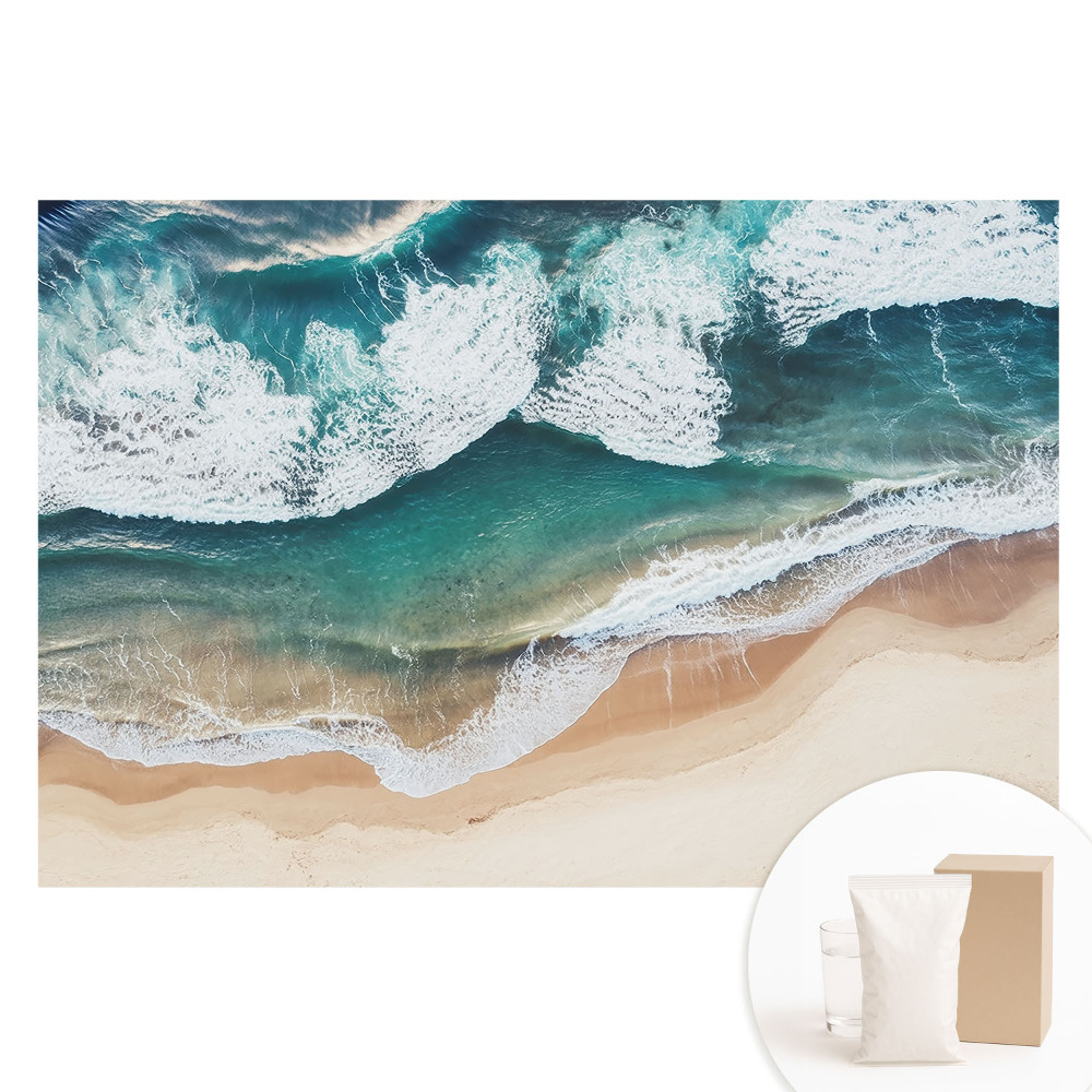 Fototapeta flizelinowa Oceaniczne fale i złota plaża