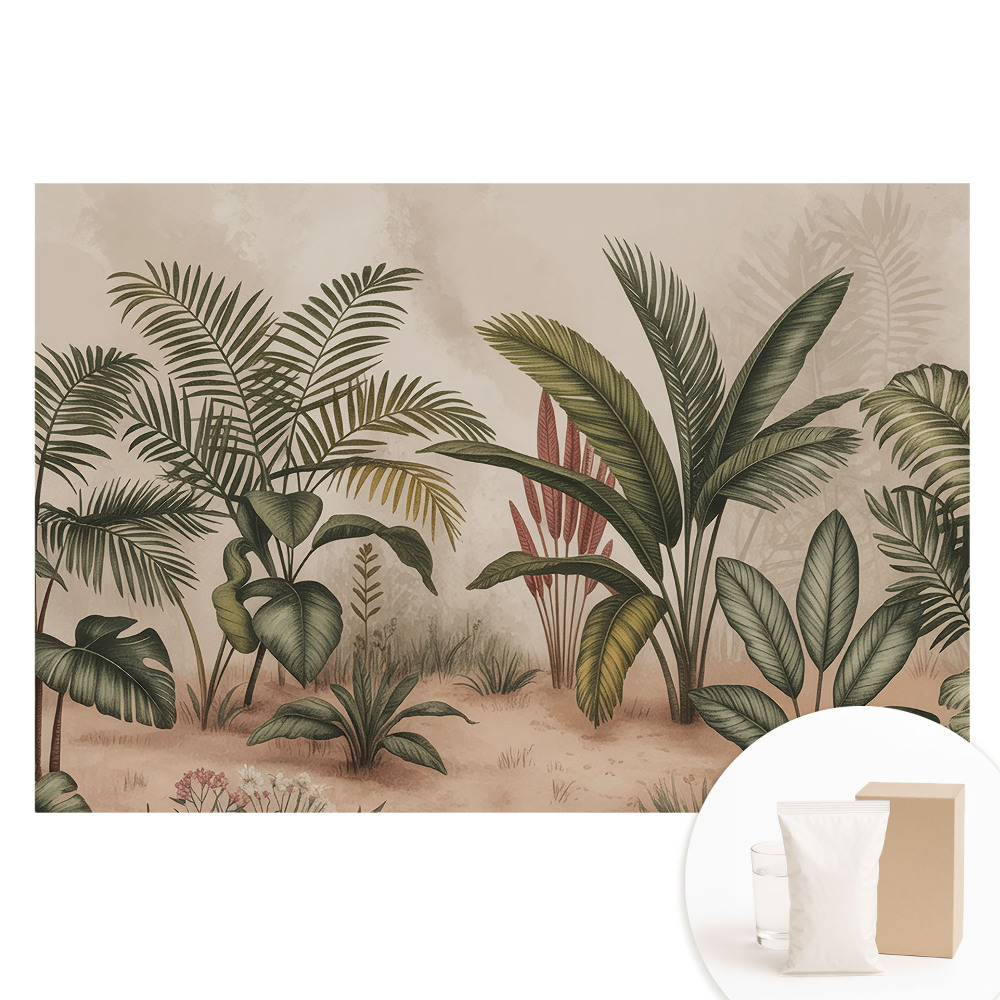 Fototapeta na flizelinie Egzotyczne liście w stylu boho