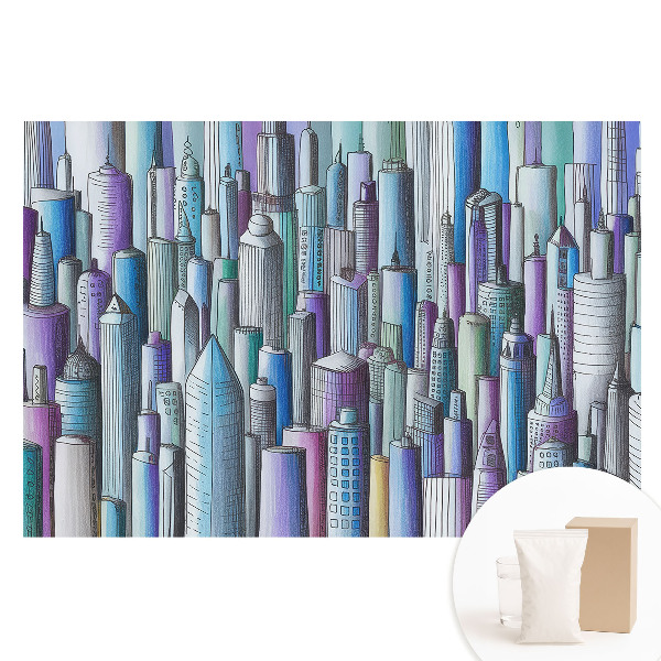 Tapeta fotograficzna flizelinowa Kolorowe wieżowce metropolii