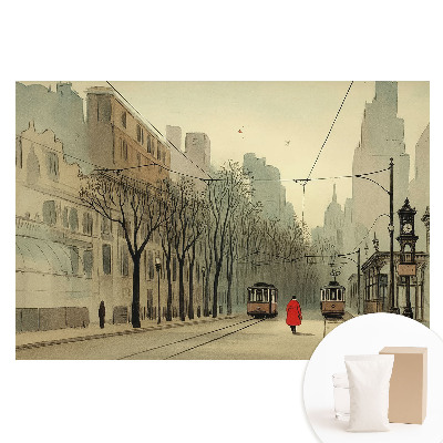 Tapeta fotograficzna flizelinowa Miasto jesienny poranek klasyczna symetria