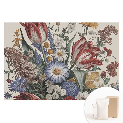 Fototapeta z nadrukiem na flizelinie Kolorowa kompozycja kwiatów w stylu klasycznym