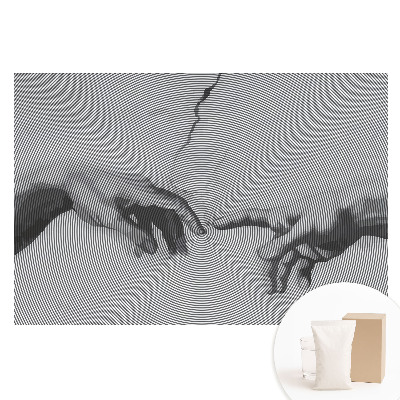 Tapeta fotograficzna flizelinowa Dłonie w koncentrycznych liniach