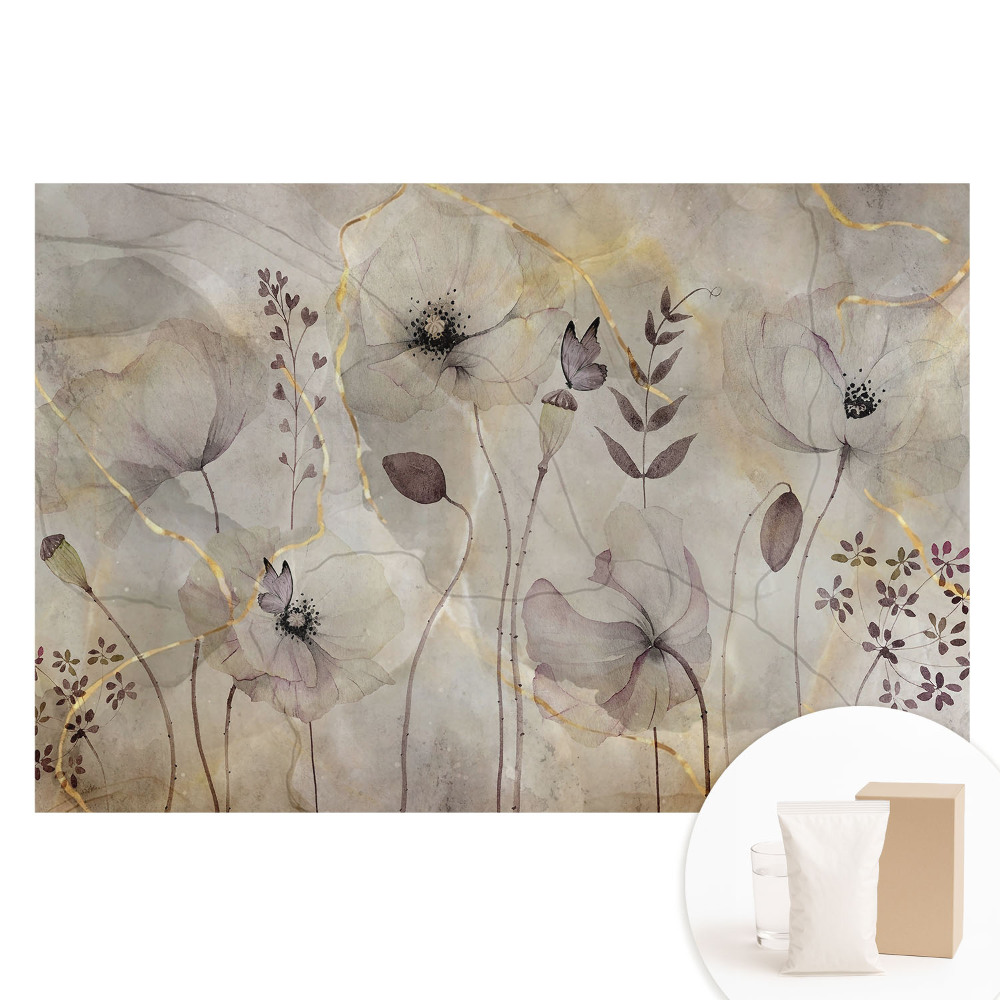 Fototapeta z nadrukiem na flizelinie Rustykalne kwiaty z nutą elegancji