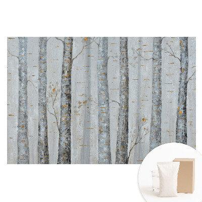 Tapeta fotograficzna na flizelinie Brzozowy las w klasycznej kompozycji