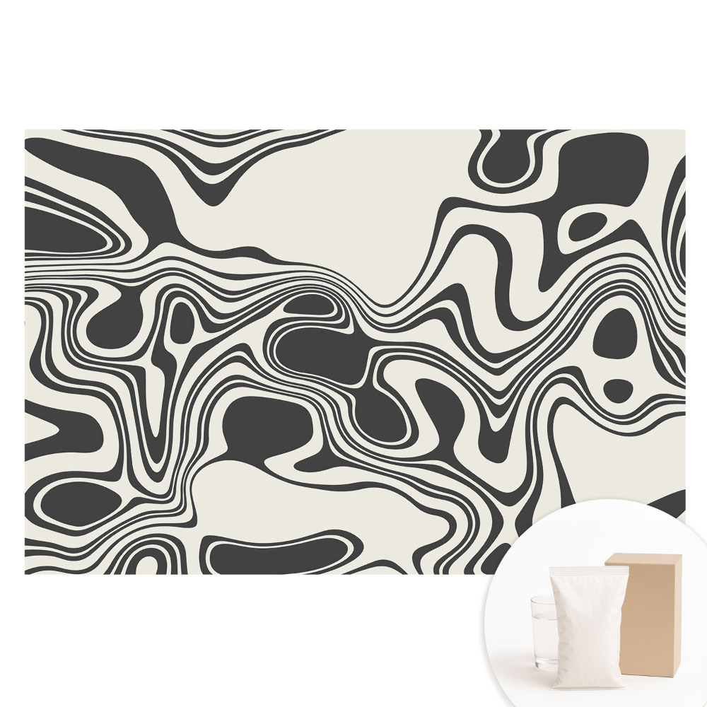 Fototapeta na flizelinie Abstrakcyjne fale kontrastów