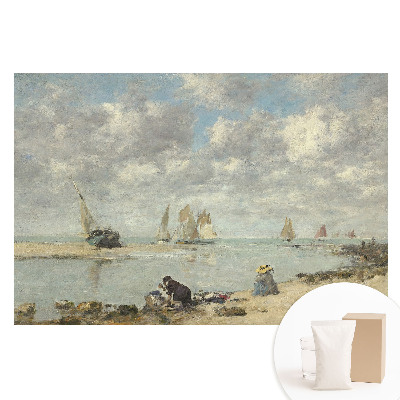 Duża fototapeta na ścianę Nadmorski widok z żaglówkami