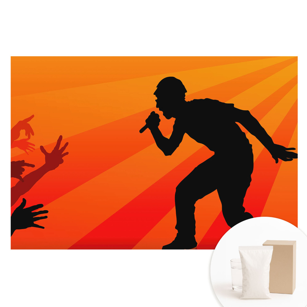 Fototapeta z nadrukiem na flizelinie Energia muzyki i tłumu