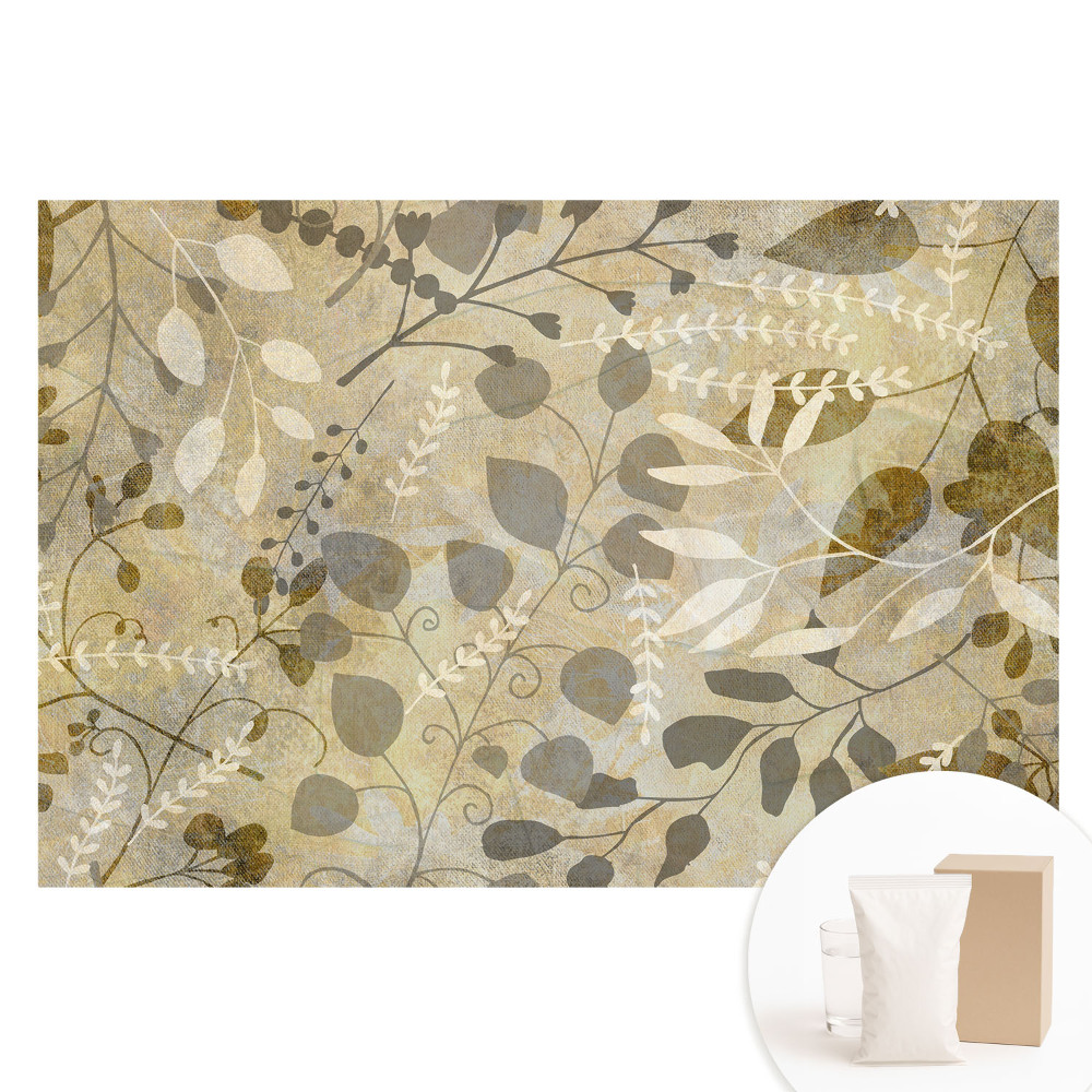 Tapeta fotograficzna na flizelinie Roślinne wzory przytulny klimat