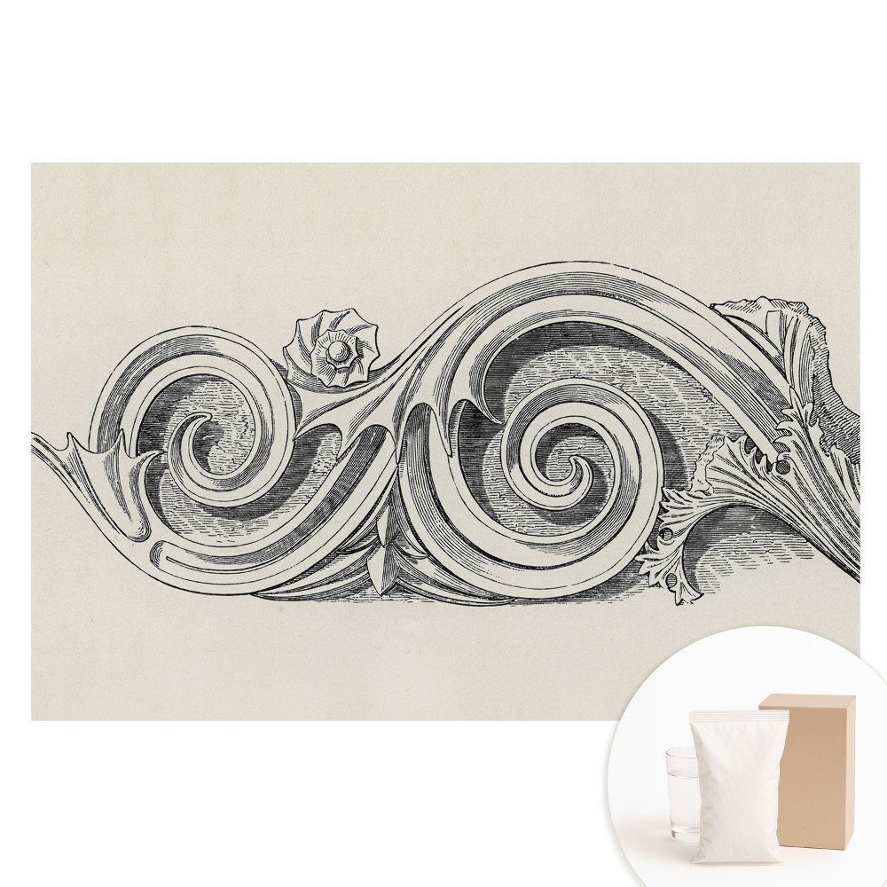 Duża fototapeta na ścianę Stylowy roślinny ornament klasyczny