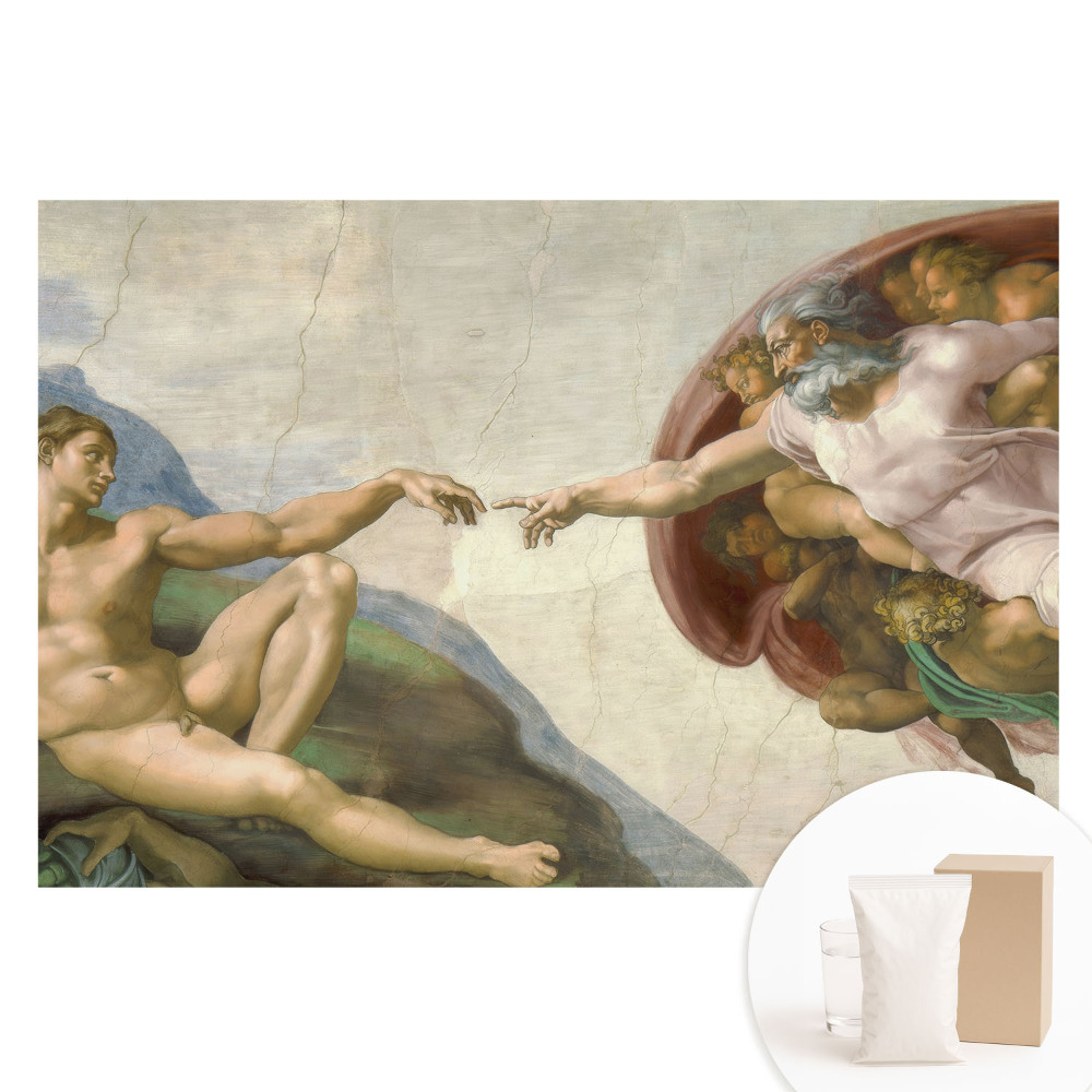 Fototapeta flizelinowa Symboliczna interakcja postaci pełna emocji